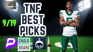 PRIZEPICKS SLEEPER CHALKBOARD NFL THURSDAY 9/19 BEST PLAYER PROPS FREE PICKS - JETS VS PATRIOTS