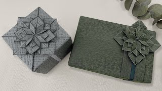 Gift Wrapping | 禮物包裝教學+禮物盒摺紙花裝飾（折り紙）