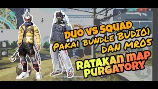 PAKAI SET BUDI01 DAN MR05 ACAK-ACAK MAP PURGATORY TOTAL 23 KILL//FREE FIRE INDONESIA