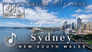 4K Virtual City Tour of Sydney, NSW - with Ambient Meditation Music