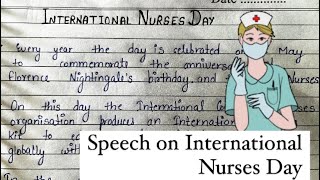 International Nurses Day | Speech on International Nurses Day