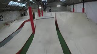 The Ramp House skatepark Belfast on a bmx