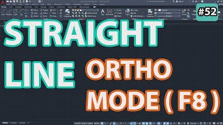 #52 Draw A Straight Line In Autocad | Ortho Mode F8 | Cad Gizmo