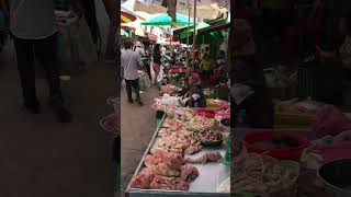 Khmer Local Market #shorts #shortvideos #walkthrough #selling #streetfood #food  #chicken