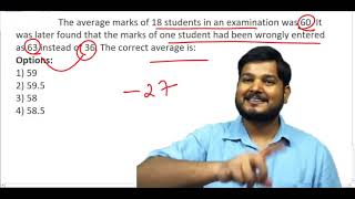 Q81. The average marks of 18 students in an examination was....(#SSCCGL Maths Questions)