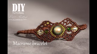 Makramowa bransoletka tutorial / Prosta makrama / Macrame bracelet tutorial DIY /Easy macrame