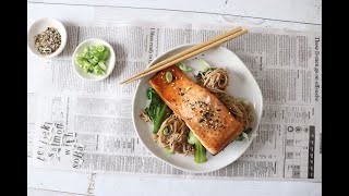 Teriyaki Salmon with Soba Noodles Recipe