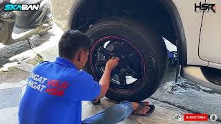 Akhirnya udah gak Velg Standar, Toyota Fortuner modifikasi pakai Velg HSR SIAK Ring 18