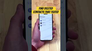 HOW TO FIND DELETED CONTACTS THAT TEXTED ON IPHONE #iphone #iphonetips #iphonetipsandtricks #shorts