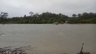 Uji nyali menyeberang sungai besar #yahukimo #papua