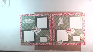 Part 3 Beginners Tutorial Double Page Layout using @annagriffinvideosSimply Noel Scrapbook Kit 12x12