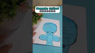 gambar Squidward #shortsvideo #shortvideo #origamicraft #drawing #drawingtutorial