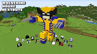 SURVIVAL WOLVERINE HOUSE WITH 100 NEXTBOTS in Minecraft - Gameplay - Coffin Meme