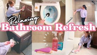 BATHROOM CLEAN WITH ME | RELAXING CLEANING