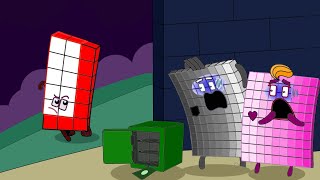 Oh No! Numberblocks 18 quickly go catch robbers, NB 90, NB 100 | Fanmade coloring story