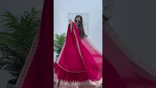 Designer gown for karva chauth | Red bridal gown | Party Wear gown for girls & women | Bridal outfit