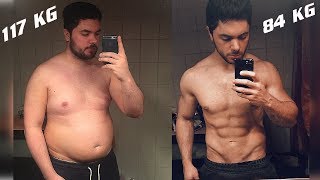 MA TRANSFORMATION PHYSIQUE de 117 à 84 KG !