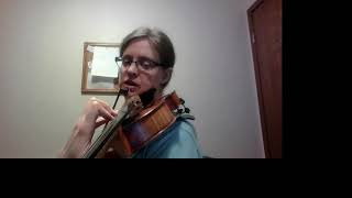 3 Octave E minor violin arpeggio with fingerings