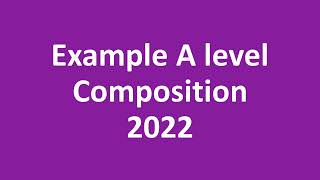 Example A level Composition 2022 Fantasy on a Folk Song 36/40