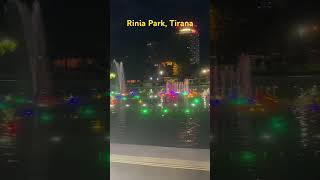 Rinia Park Tirana by night