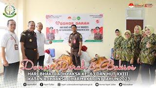 KEJATI SULBAR - Donor Darah dan Baksos Di Panti Asuhan