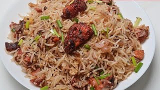 Simple Street Chiken Fried Rice with avaliable ingredients