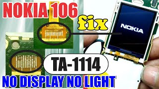 Nokia 106 ta-1114 No Light No Display fix no graphics @sandipsarkarofficial