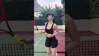 Maria Vania Bukanya Main Tenis Palah Joget 😍