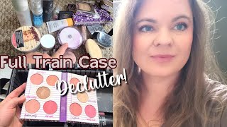 Train Case Declutter | Makeup Declutter and Organization