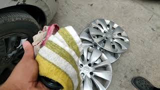 how to paint baleno wheel caps / wheel cover | baleno rim cover paint