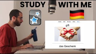 Language Learning 30 Minute Study with Me | Anki and German