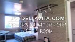 FARMER'S DAUGHTER HOTEL Los Angeles "Robin Room" Hotel Room Tour | JoyDellaVita Travelblog