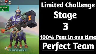 Lords mobile Limited Challenge Tarkus Past Stage 3|Vengeful Centaur Limited Challenge Stage 3