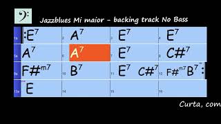 Jazzblues Mi maior - backing track No Bass