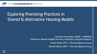 Exploring Promising Practices in Shared and Alternative Housing Models