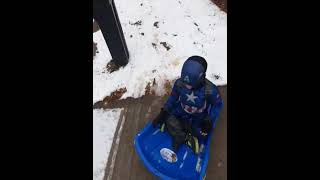 Captain America Miles Sharing The Snow Ride