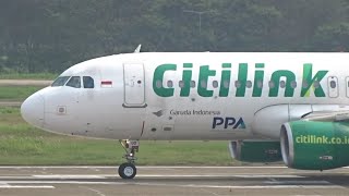 Momen Pesawat Citilink Stiker PPA Take off di Runway 25L Bandara Soekarno-Hatta