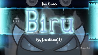 "BIRU" (LEGENDARY XXXL EPIC MEDIUM DEMON) by JonathanGD 100% [2 Coins] | Geometry Dash