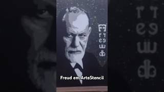 Freud em Arte Stencil #stencil #riqstencil #freud