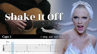 Shake It Off - Taylor Swift - Fingerstyle Guitar TAB Chords