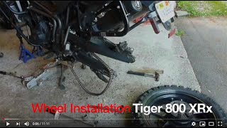 Motorcycle Wheel Installation - Tiger 800 XRx