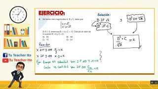 MAGNITUDES PROPORCIONALES - EJERCICIOS DESARROLLADOS