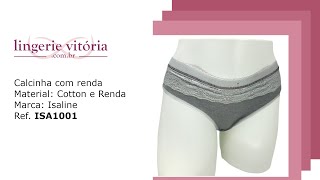 Calcinha de cotton com renda Isaline Ref. ISA0101