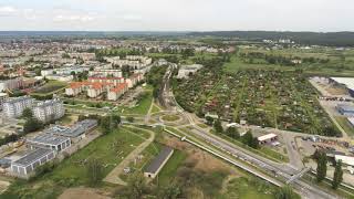 Tereny inwestycyjne w Rumi Janowie. Rumia - Gdynia dronem nad granicą miast. Hutnicza w Gdyni