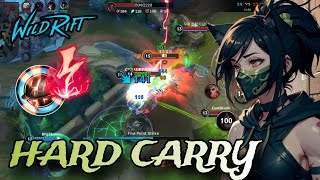 WILD RIFT : AKALI INSANE HARD CARRY | WILD RIFT AKALI BEST BUILD & RUNES