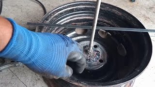 como fazer uma máquina manual de remover pneus, de forma simples e barato.