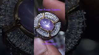 Natural Star Purple Sapphire NH Ring Perak mewah Minat +6282114494934 #hizoart #shorts #sapphire