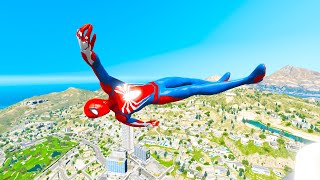 GTA 5 Spiderman Epic Jumps Compilation(GTA V Fails Funny Moments)