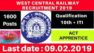 West Central Railway Recruitment 2019