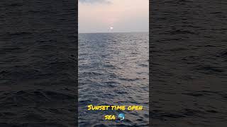 sunset time in open sea 🐬